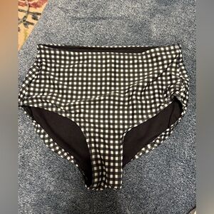 Albion Black and White Checkered Bikini Bottom